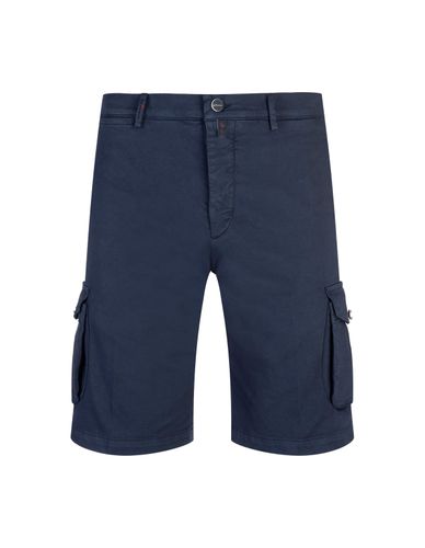 Navy Cargo Bermuda Shorts - Kiton - Modalova