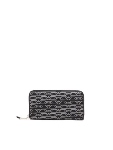 Zip Around Eagle All Over Wallet - Emporio Armani - Modalova