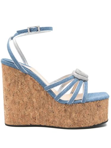 Double Heart Cork Wedge Sandals 120mm - Mach & Mach - Modalova