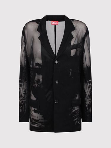Tailored Jacket In J-reg Devorè Cool Wool - Diesel - Modalova