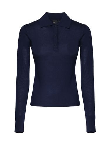 Liquoroso Long-sleeved Knitted Polo Shirt - Pinko - Modalova