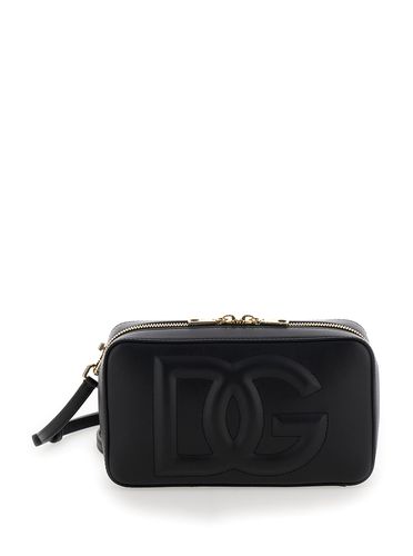Crossbody Bag With Quilted Logo In Leather Woman - Dolce & Gabbana - Modalova