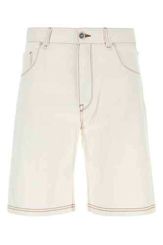 Fendi White Denim Bermuda Shorts - Fendi - Modalova