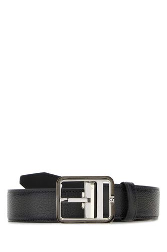 Montblanc Dark Grey Leather Belt - Montblanc - Modalova