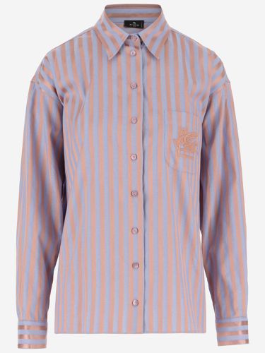 Etro Logo Embroidery Stripe Shirt - Etro - Modalova