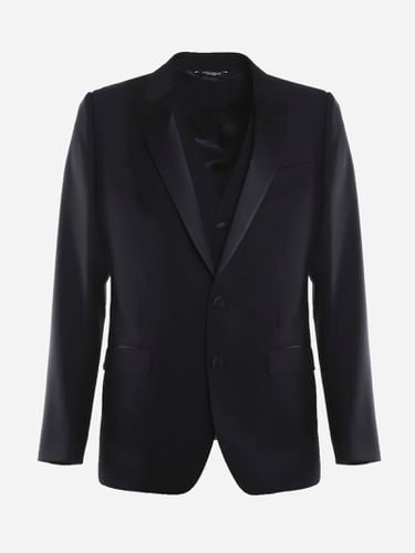 Suit Made Of Virgin Wool With Silk Inserts - Dolce & Gabbana - Modalova