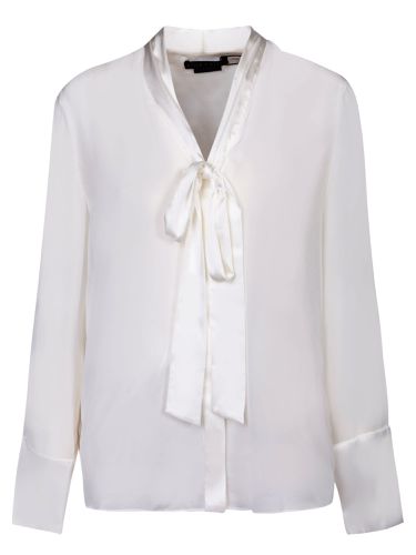 Alice + Olivia White Bow Tie Blouse - Alice + Olivia - Modalova