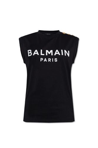 Logo Top With Embossed Buttons - Balmain - Modalova