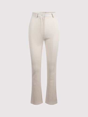 Nanushka Cream Ribbed Bootcut Pants - Nanushka - Modalova