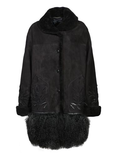 Shearling Embroidered Coat - Ermanno Scervino - Modalova