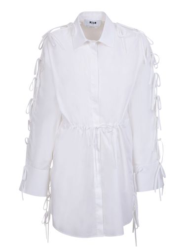 MSGM White Shirt Dress - MSGM - Modalova