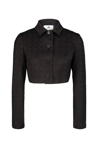 Moon Diamant Jacquard Cropped Jacket - Marine Serre - Modalova