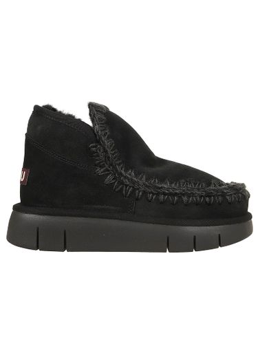 Eskimo Black Slip-on Boots With Rear Logo In Suede Woman - Mou - Modalova