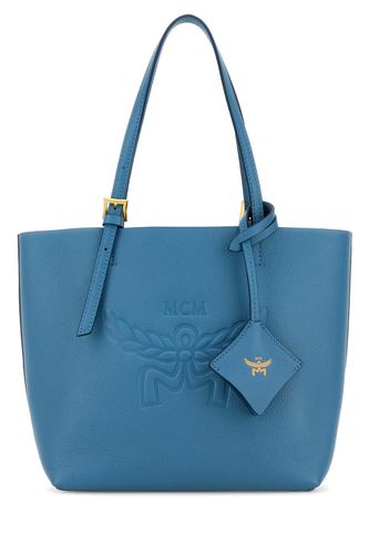Turquoise Leather Mini Himmel Shopping Bag - MCM - Modalova