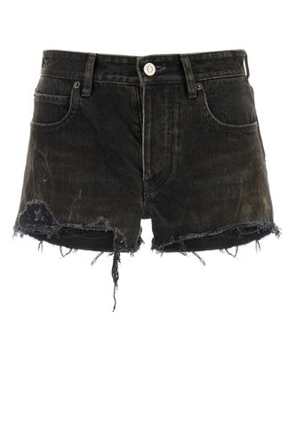 Balenciaga Dark Grey Denim Shorts - Balenciaga - Modalova