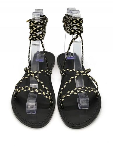 Black Platinum Slave Sandals - Dea Sandals - Modalova
