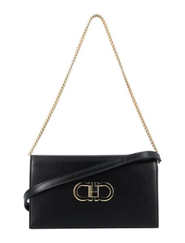 Gancini Flap Leather Shoulder Bag - Ferragamo - Modalova