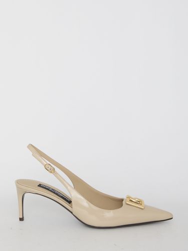 Slingback In Shiny Leather - Dolce & Gabbana - Modalova