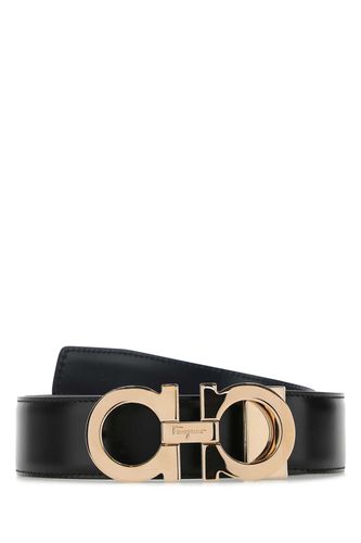 Ferragamo Black Leather Belt - Ferragamo - Modalova