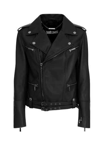 Just Cavalli Leather Jacket - Just Cavalli - Modalova