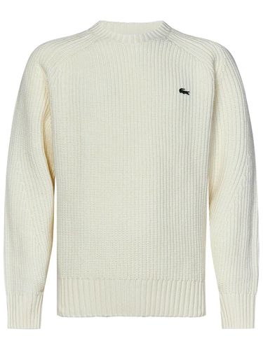 Logo Embroidered Crewneck Knitted Jumper - Lacoste - Modalova