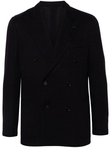 Navy Virgin Wool Blazer - Lardini - Modalova