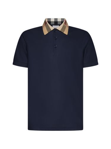 Midnight Blue Piquet Polo Shirt - Burberry - Modalova