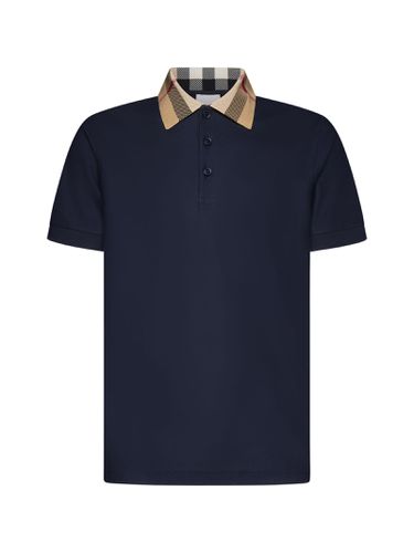 Midnight Blue Piquet Polo Shirt - Burberry - Modalova