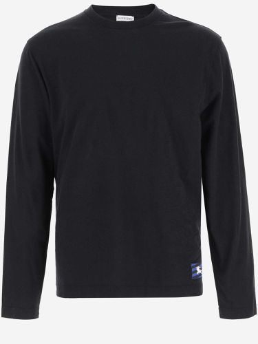Long Sleeve Cotton T-shirt With Logo - Burberry - Modalova
