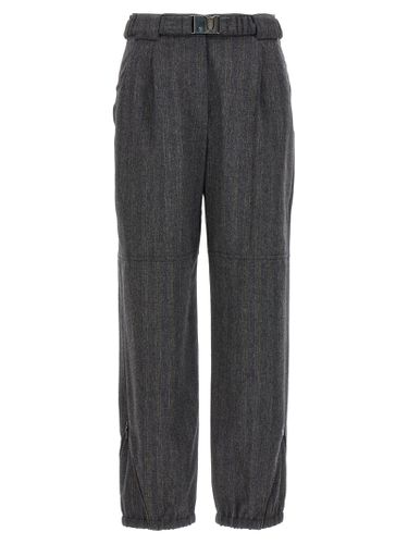 Shimmering Wool Flannel Trousers - Brunello Cucinelli - Modalova