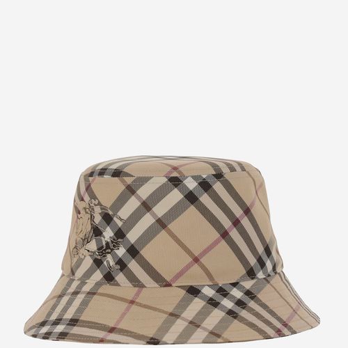 Bucket Hat With Check Pattern - Burberry - Modalova