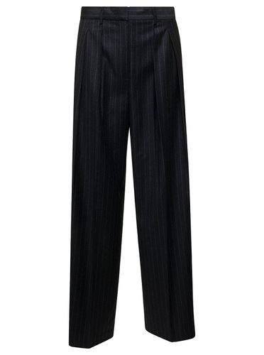 Dark Tailored Pinstripe Pants In Wool Woman - Theory - Modalova