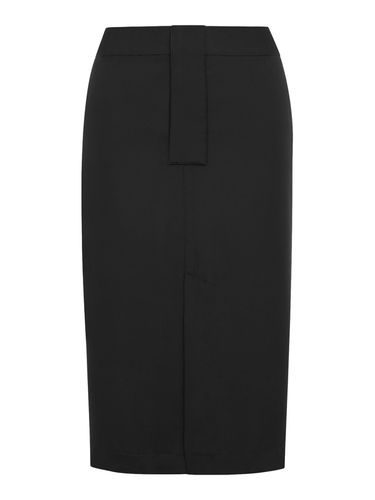 Pencil Skirt In Silk Crêpe De Chine - Saint Laurent - Modalova