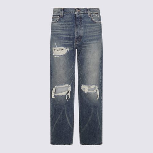 Rhude Indigo Denim Used Jeans - Rhude - Modalova