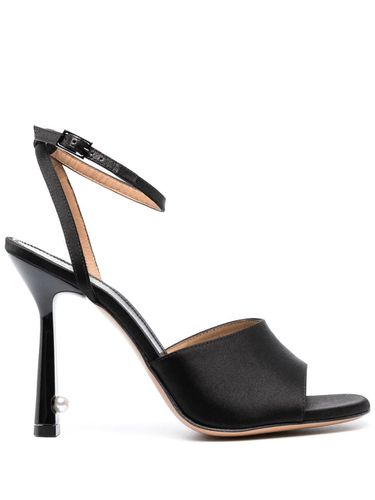 Lollipop Sandal In Black Satin - Off-White - Modalova