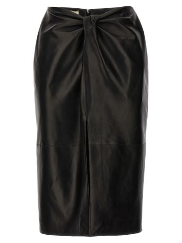 Ruched Detail Leather Skirt - Saint Laurent - Modalova