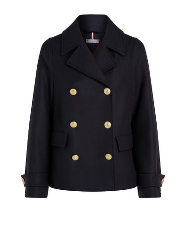 Relaxed Fit Coat With Cashmere - Tommy Hilfiger - Modalova