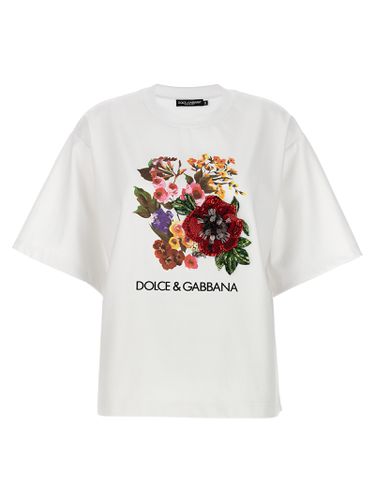 Embroidery Print T-shirt - Dolce & Gabbana - Modalova