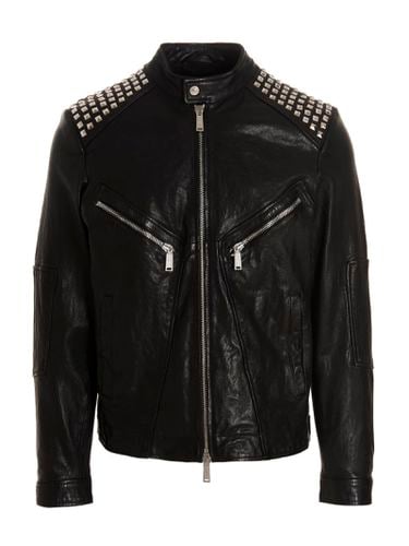 Dsquared2 Studded Leather Jacket - Dsquared2 - Modalova