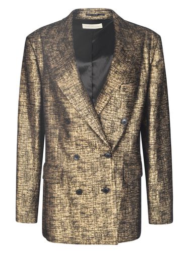 Double-breast Metallic Dinner Jacket - Dries Van Noten - Modalova