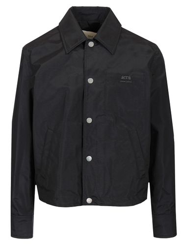 Nylon Bomber Jacket - Ami Alexandre Mattiussi - Modalova