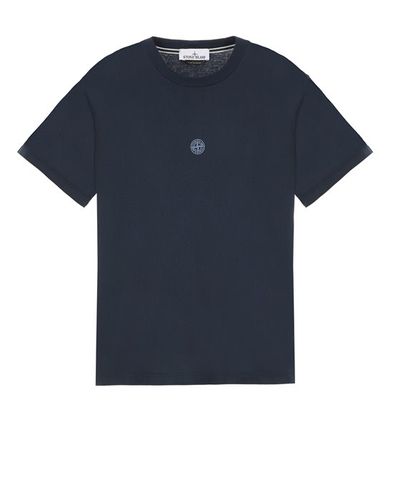 Slim Fit T-shirt With Logo Print - Stone Island - Modalova