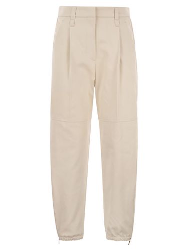 Utility Track Trousers In Dyed Couture Denim With Jewellery - Brunello Cucinelli - Modalova