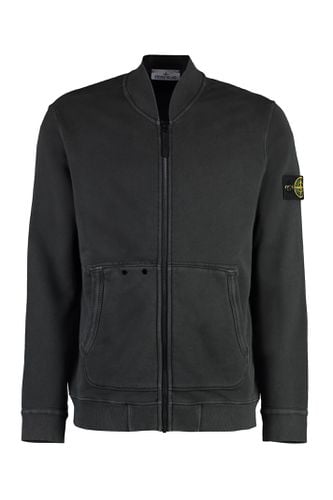 Stone Island Full Zip Cotton Hoodie - Stone Island - Modalova