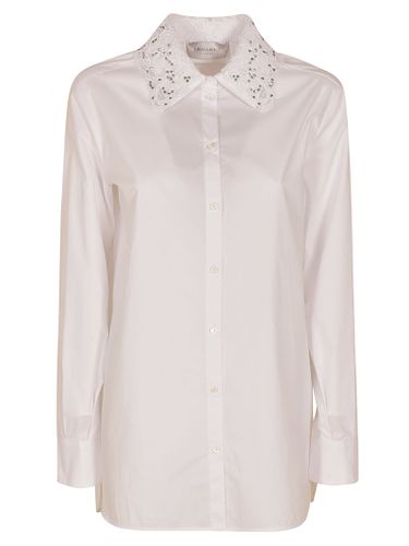 Embellished Collar Plain Shirt - Ermanno Scervino - Modalova