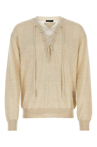 Prada Sand Cashmere Blend Sweater - Prada - Modalova