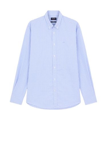 Cotton Check Shirt With Logo - Paul & Shark - Modalova