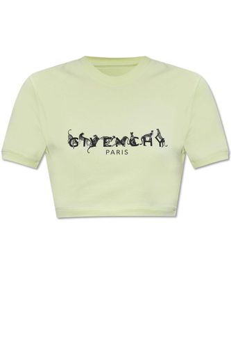 Logo Printed Cropped T-shirt - Givenchy - Modalova