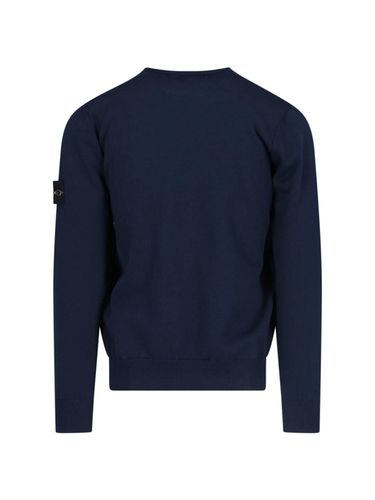 Stone Island Logo Crew Neck Sweater - Stone Island - Modalova