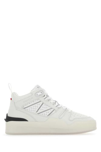 White Fabric And Nubuk Pivot Sneakers - Moncler - Modalova